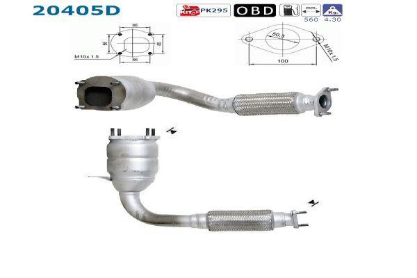 Catalyseur (Pot catalytique) AS ref. 20405D