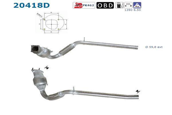 Catalyseur (Pot catalytique) AS ref. 20418D