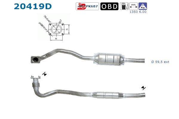 Catalyseur (Pot catalytique) AS ref. 20419D