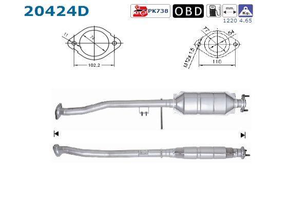 Catalyseur (Pot catalytique) AS ref. 20424D