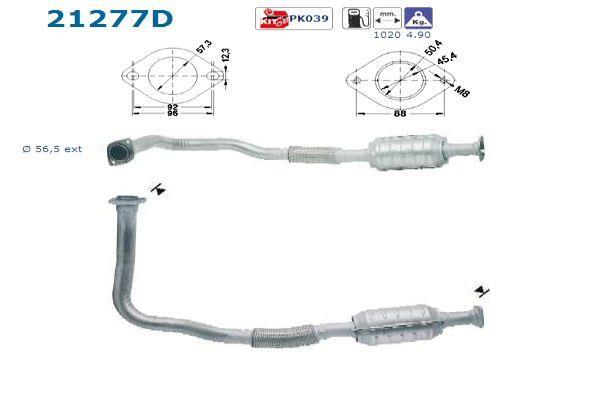 Catalyseur (Pot catalytique) AS ref. 21277D
