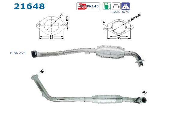 Catalyseur (Pot catalytique) AS 21648