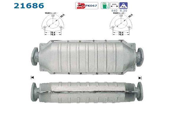 Catalyseur (Pot catalytique) AS 21686