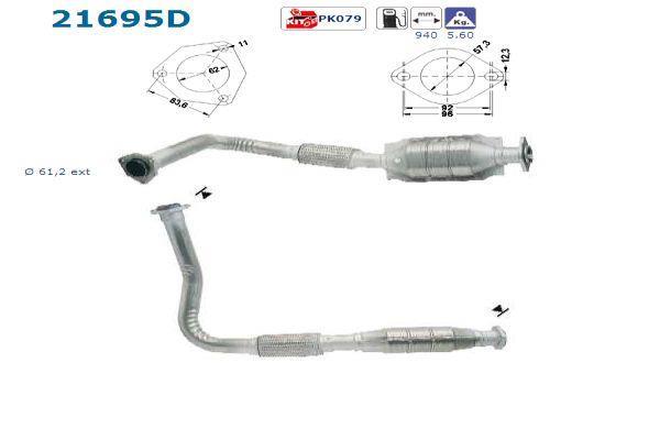 Catalyseur (Pot catalytique) AS ref. 21695D