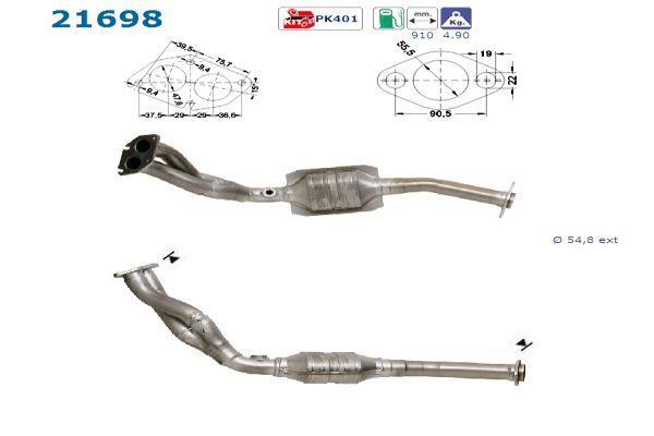 Catalyseur (Pot catalytique) AS 21698
