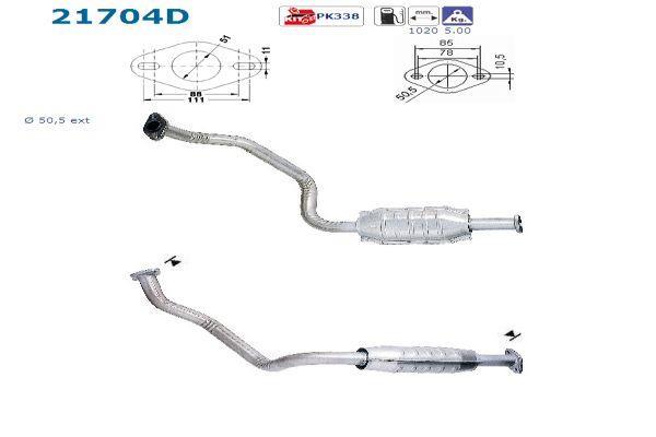 Catalyseur (Pot catalytique) AS 21704D