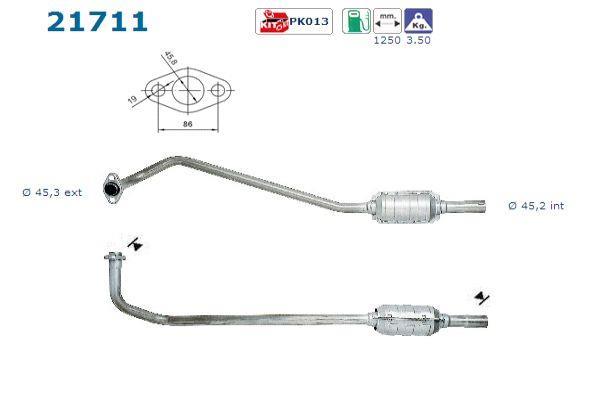 Catalyseur (Pot catalytique) AS 21711