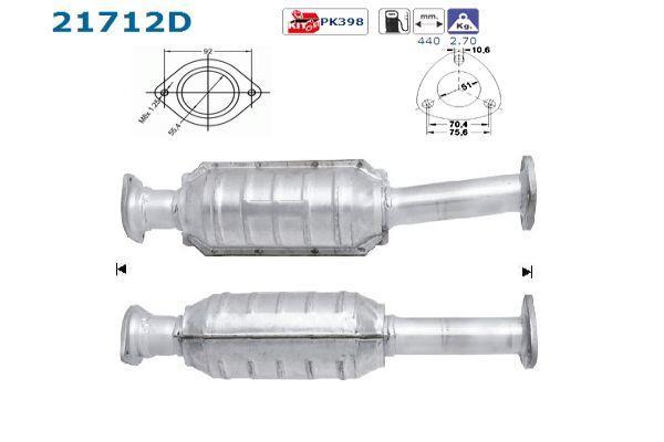Catalyseur (Pot catalytique) AS ref. 21712D