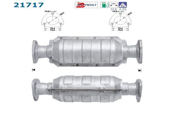 Catalyseur (Pot catalytique) AS ref. 21717
