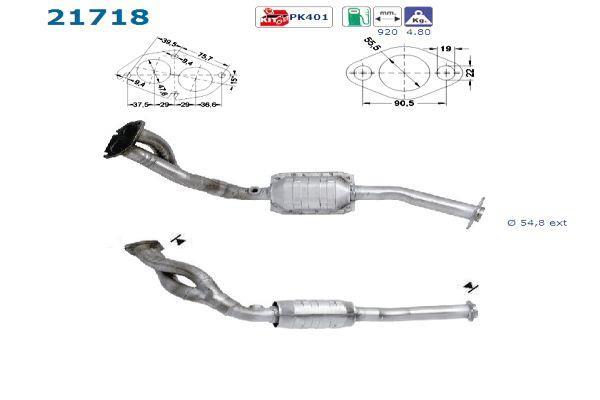 Catalyseur (Pot catalytique) AS ref. 21718