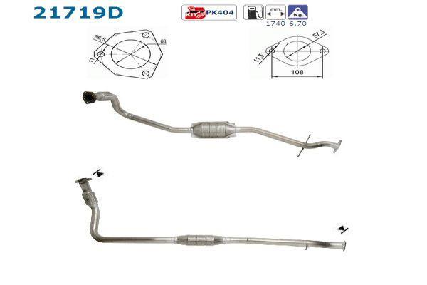 Catalyseur (Pot catalytique) AS ref. 21719D