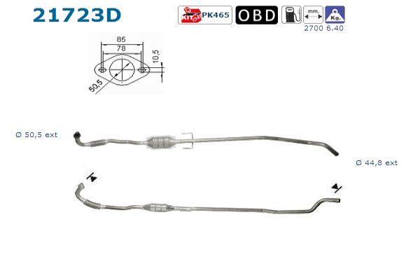 Catalyseur (Pot catalytique) AS ref. 21723D
