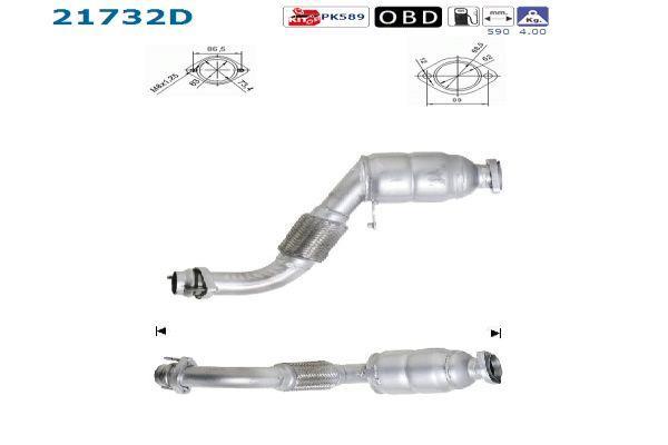 Catalyseur (Pot catalytique) AS ref. 21732D
