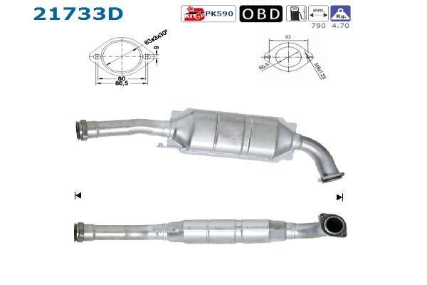 Catalyseur (Pot catalytique) AS ref. 21733D