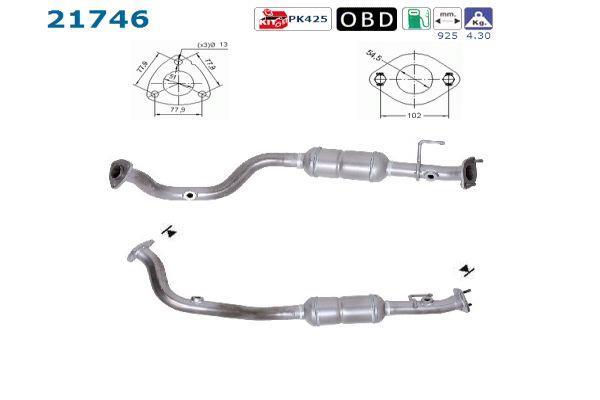 Catalyseur (Pot catalytique) AS ref. 21746