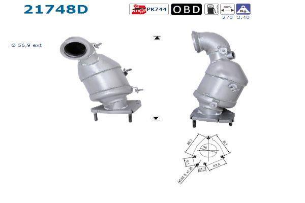Catalyseur (Pot catalytique) AS ref. 21748D