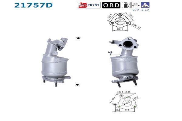 Catalyseur (Pot catalytique) AS ref. 21757D