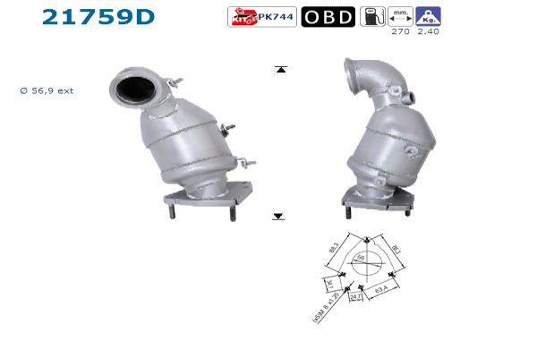 Catalyseur (Pot catalytique) AS ref. 21759D