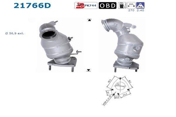 Catalyseur (Pot catalytique) AS ref. 21766D