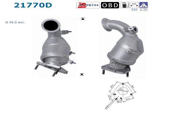 Catalyseur (Pot catalytique) AS ref. 21770D