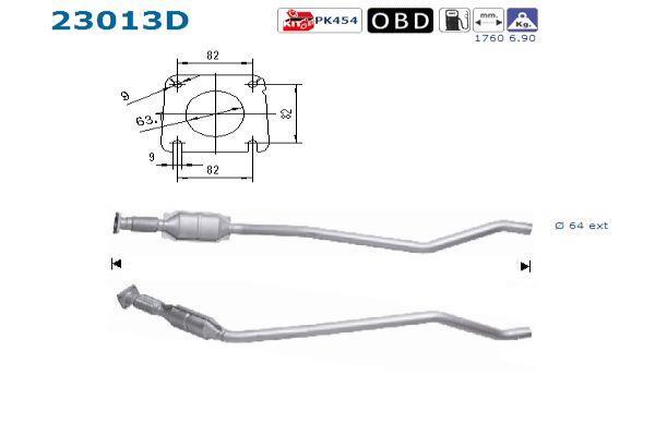 Catalyseur (Pot catalytique) AS ref. 23013D
