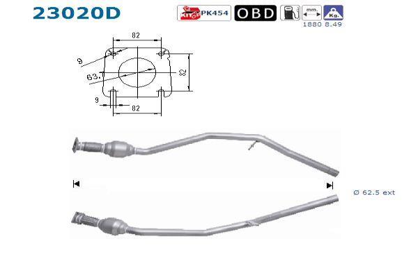Catalyseur (Pot catalytique) AS ref. 23020D