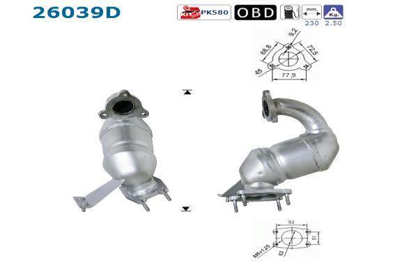Catalyseur (Pot catalytique) AS ref. 26039D