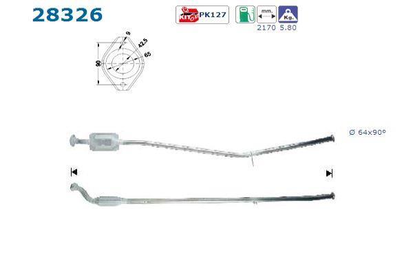 Catalyseur (Pot catalytique) AS ref. 28326