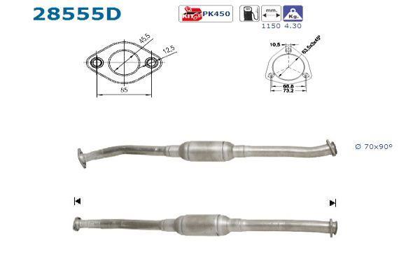 Catalyseur (Pot catalytique) AS ref. 28555D