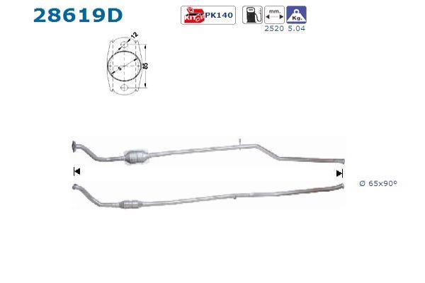 Catalyseur (Pot catalytique) AS ref. 28619D
