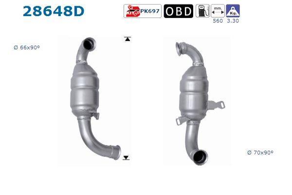 Catalyseur (Pot catalytique) AS ref. 28648D