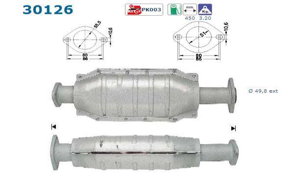 Catalyseur (Pot catalytique) AS ref. 30126