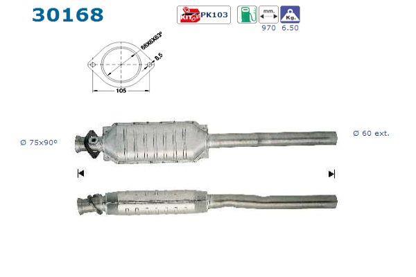 Catalyseur (Pot catalytique) AS ref. 30168