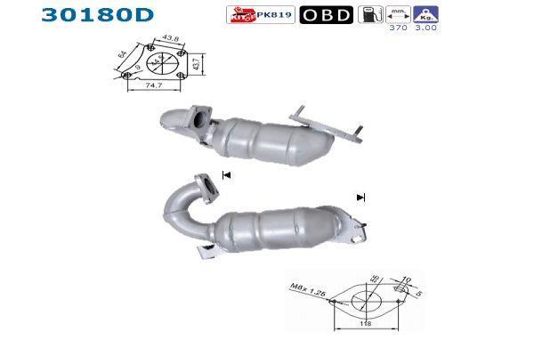 Catalyseur (Pot catalytique) AS ref. 30180D
