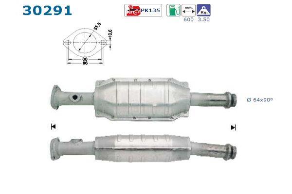 Catalyseur (Pot catalytique) AS ref. 30291