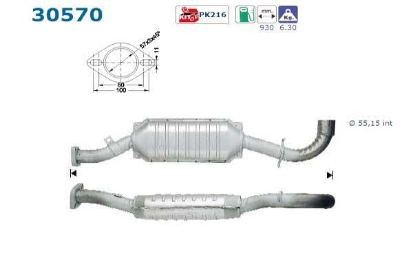 Catalyseur (Pot catalytique) AS ref. 30570