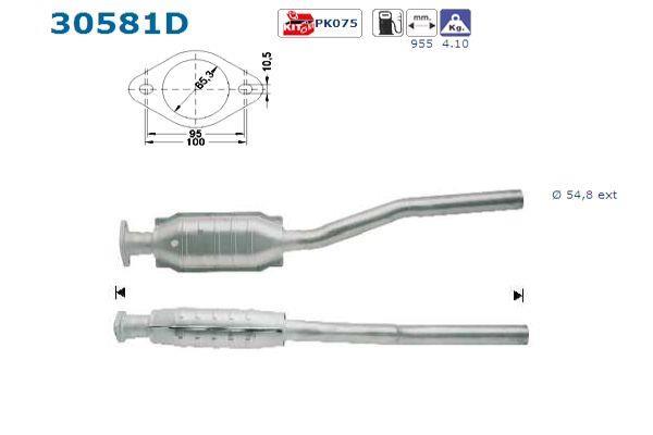 Catalyseur (Pot catalytique) AS ref. 30581D
