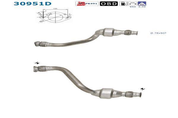 Catalyseur (Pot catalytique) AS ref. 30951D