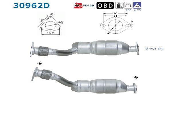 Catalyseur (Pot catalytique) AS ref. 30962D