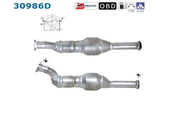 Catalyseur (Pot catalytique) AS ref. 30986D