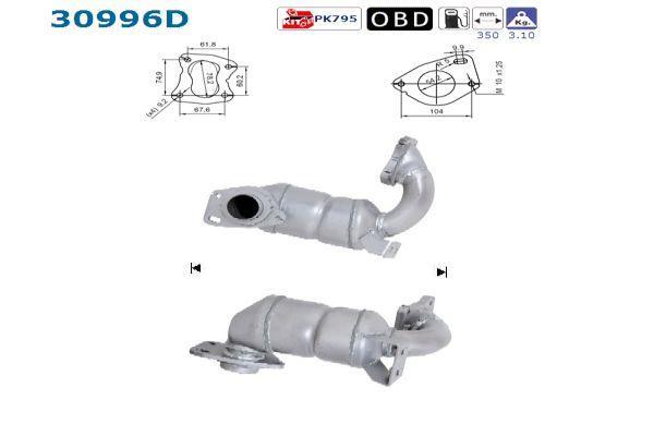 Catalyseur (Pot catalytique) AS ref. 30996D