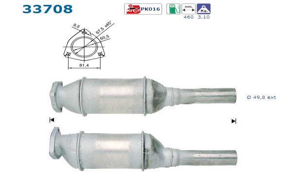 Catalyseur (Pot catalytique) AS ref. 33708