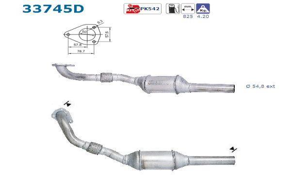 Catalyseur (Pot catalytique) AS ref. 33745D