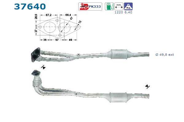 Catalyseur (Pot catalytique) AS ref. 37640