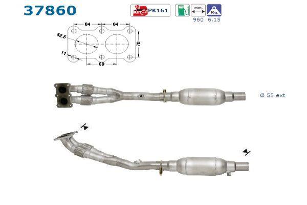 Catalyseur (Pot catalytique) AS ref. 37860