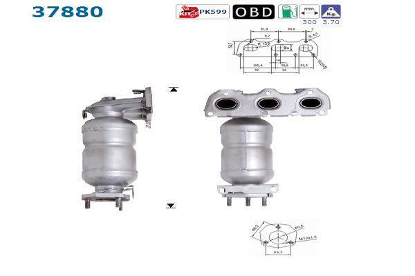 Catalyseur (Pot catalytique) AS ref. 37880