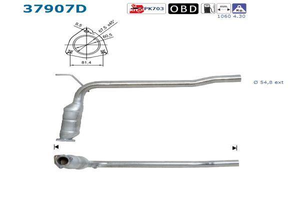 Catalyseur (Pot catalytique) AS ref. 37907D