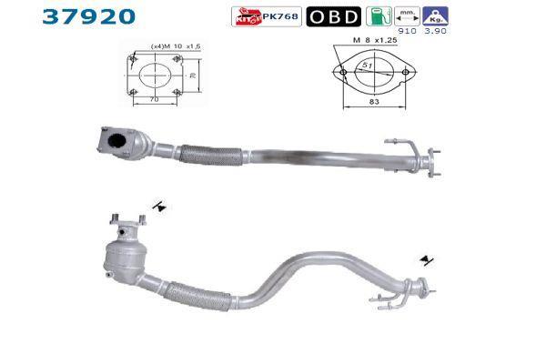 Catalyseur (Pot catalytique) AS ref. 37920