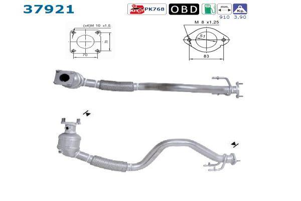 Catalyseur (Pot catalytique) AS ref. 37921
