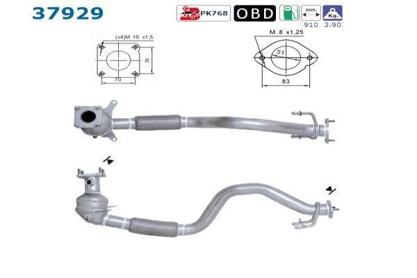 Catalyseur (Pot catalytique) AS ref. 37929